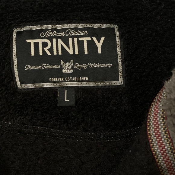 Fleece Pullover Jacket ¼ Zip  Blue-Grey L - Picture 5 of 6